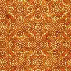 Creepin' It Real Scroll Medallion Pumpkin (1/2 yard)