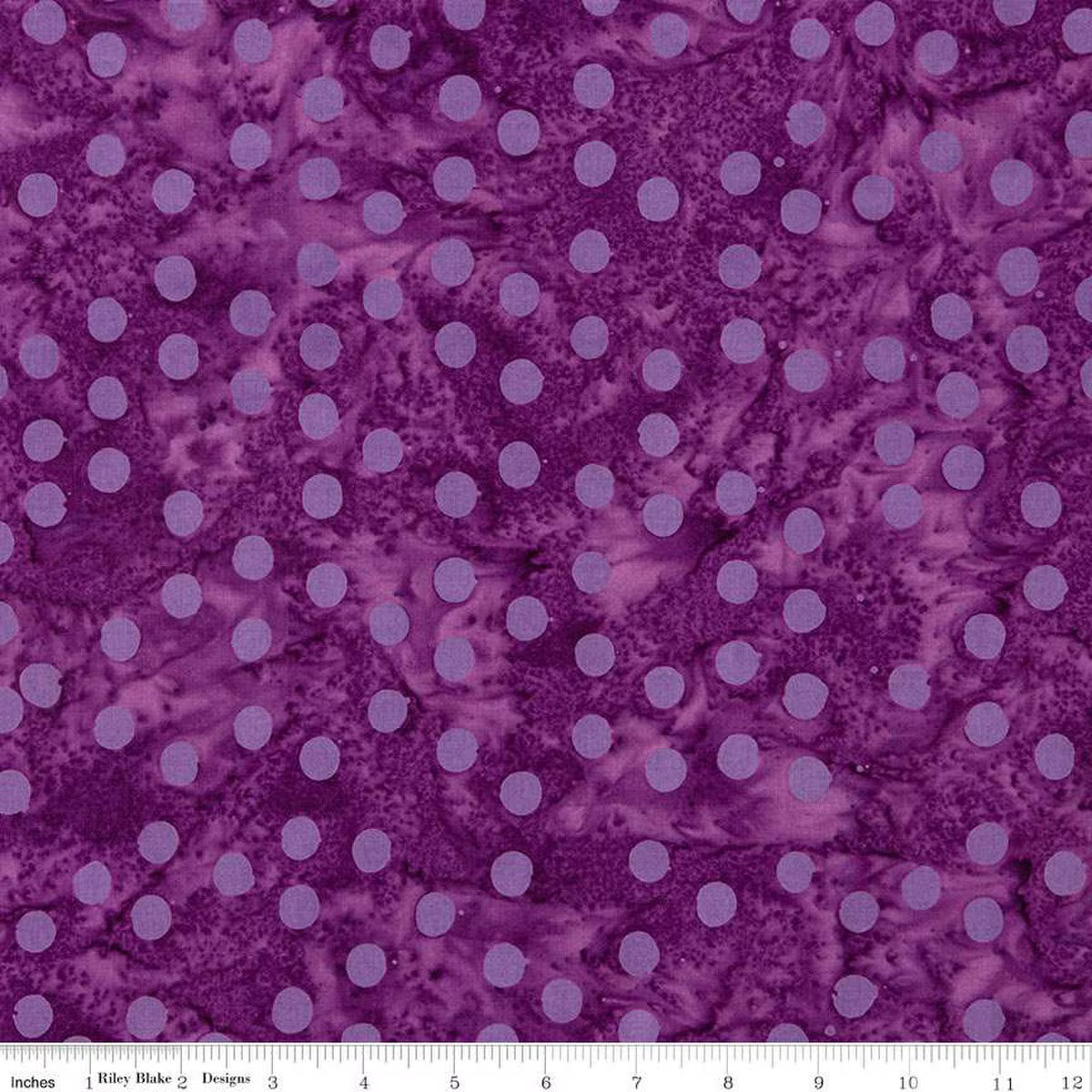 Batik Polka Pop Mulberry Jam Yardage (1/2 Yard)