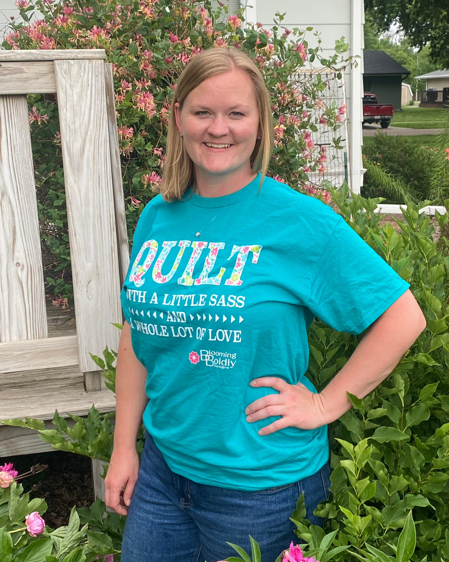 Quilt with a Little Sass and a Whole Lot of Love T-Shirt