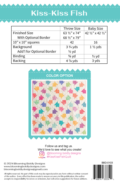 Kiss-Kiss Fish Quilt Pattern