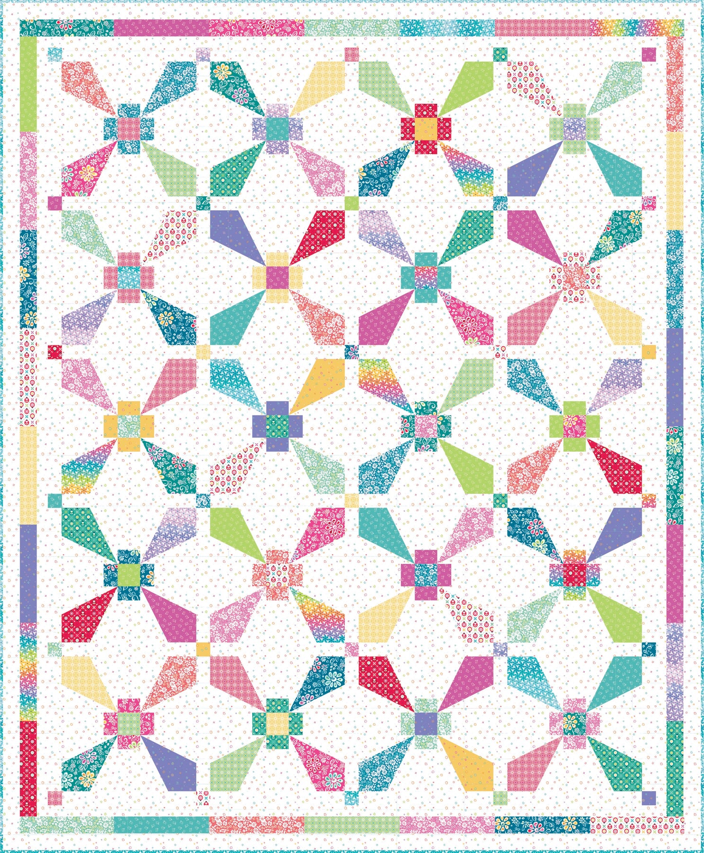 Painted Sunrise Chasing Rainbows Quilt Kit