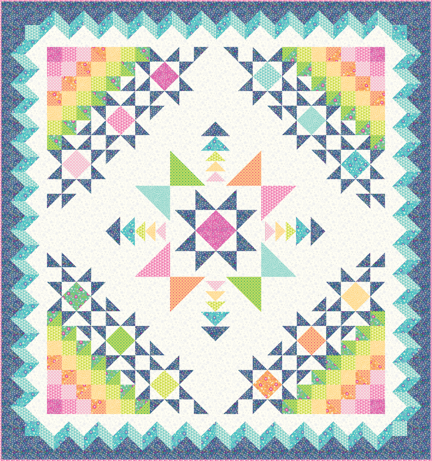 Rainbow Sparkles Vibrance Quilt Kit