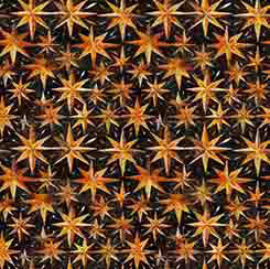 Creepin' It Real Stars Black (1/2 yard)