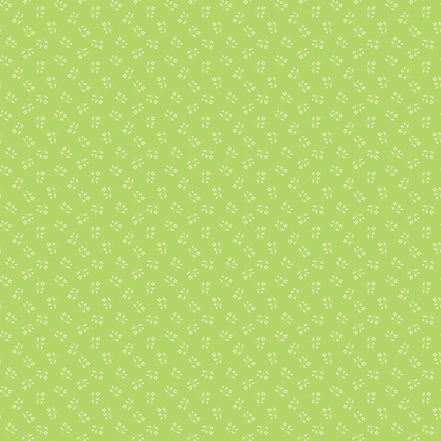 Chasing Rainbows Scattered Stems Green (1/2 Yard)