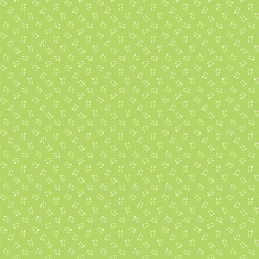 Chasing Rainbows Scattered Stems Green (1/2 Yard)