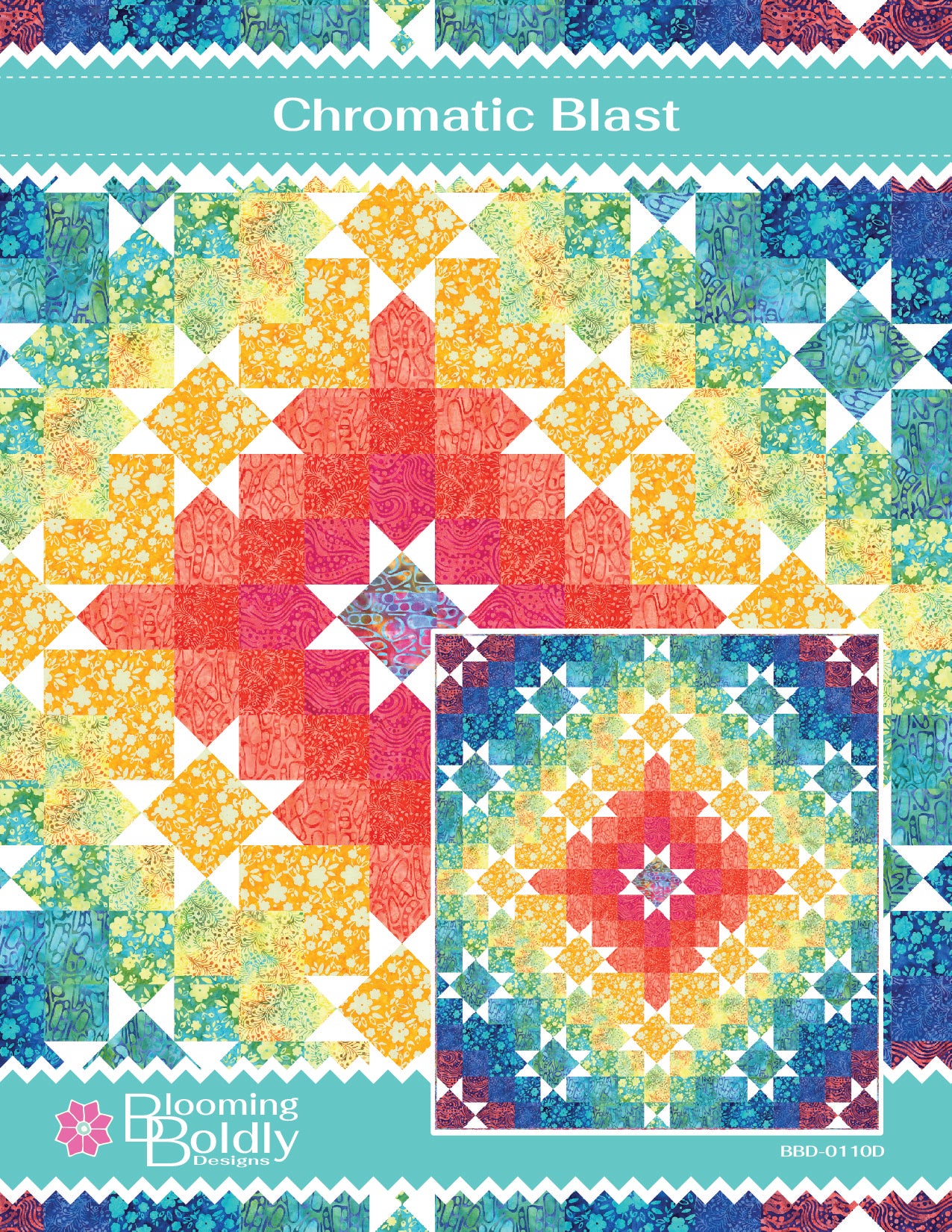 Digital Download - Chromatic Blast Quilt Pattern – Blooming Boldly Designs