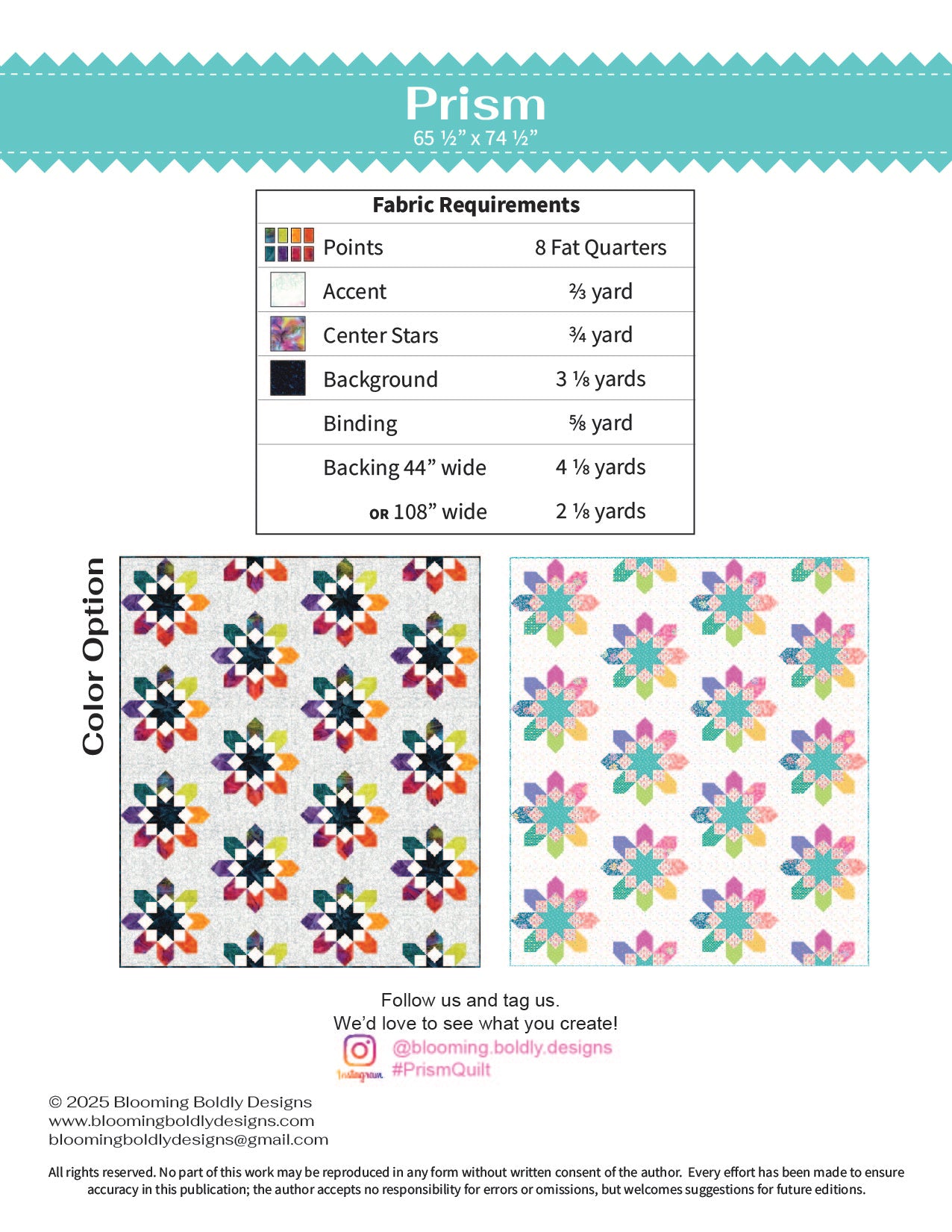 Digital Download - Prism Quilt Pattern