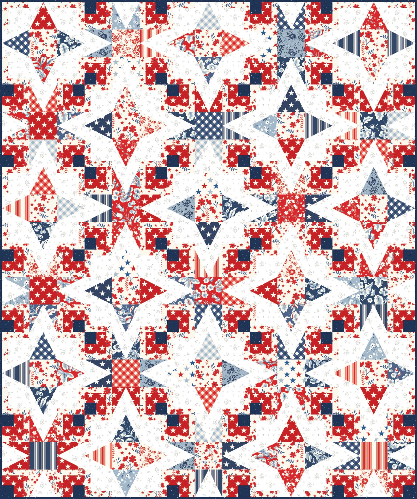 Prismatic Compass Freedom Garden Quilt Kit