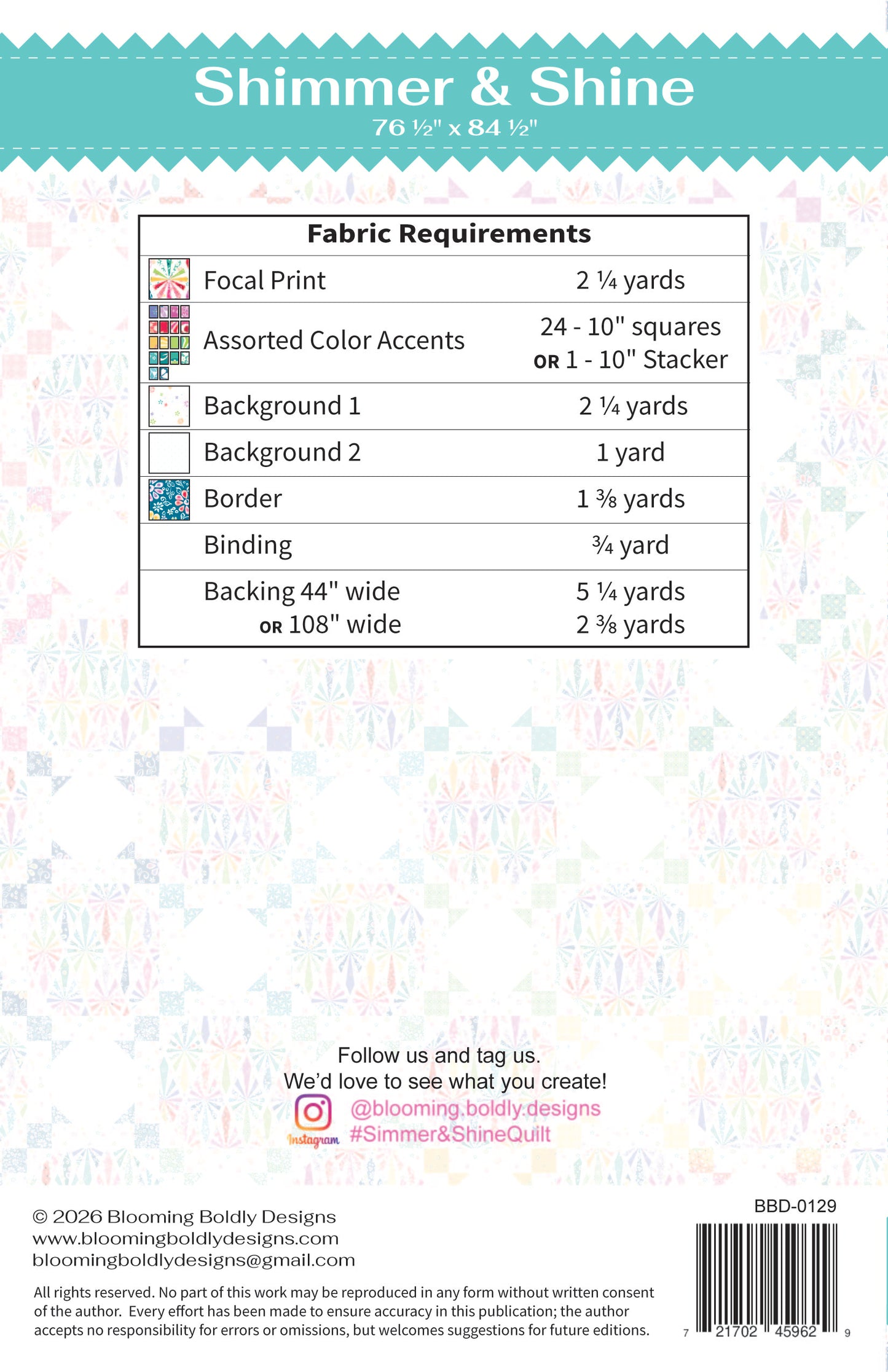 Shimmer & Shine Quilt Pattern