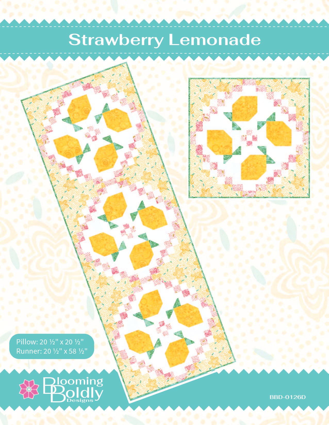 Digital Download - Strawberry Lemonade Runner and Pillow Pattern
