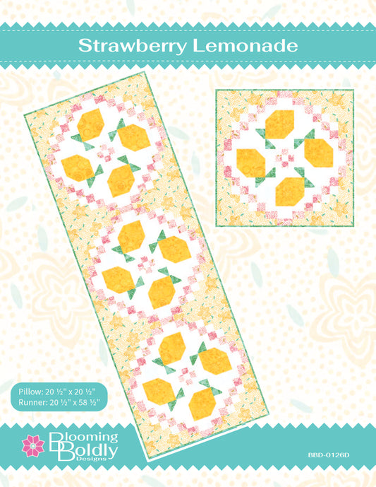 Digital Download - Strawberry Lemonade Runner and Pillow Pattern