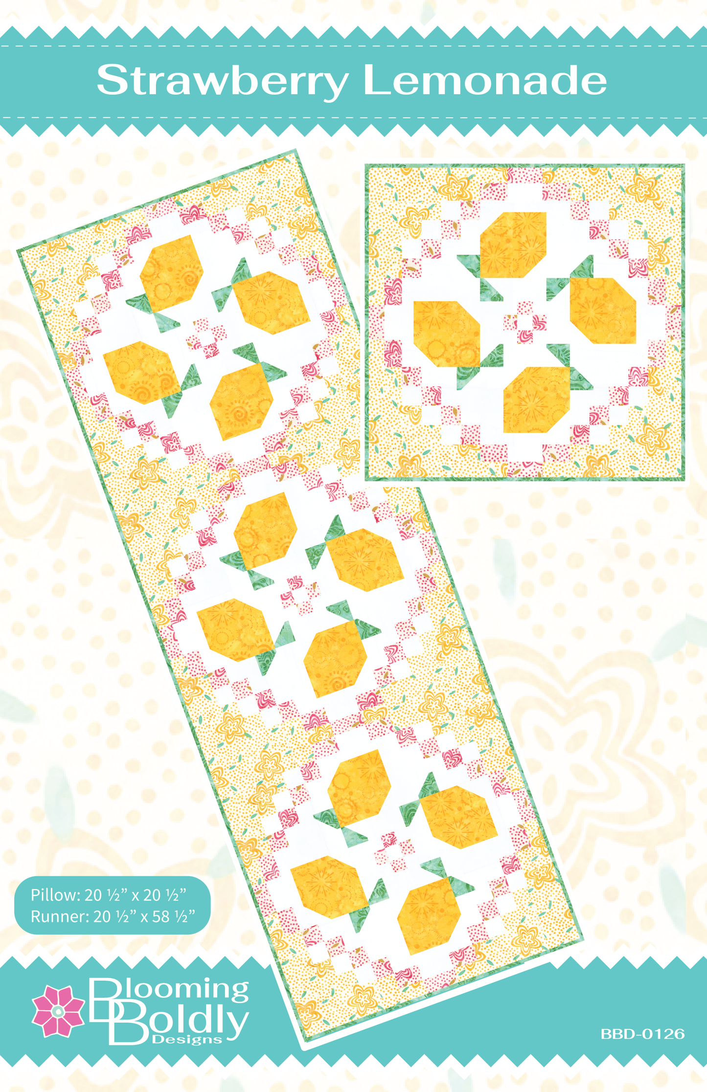 Strawberry Lemonade Runner and Pillow Pattern